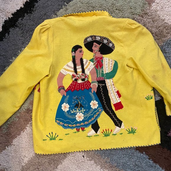 vintage Embroidered MEXICO jacket sweater cardigan - Picture 1 of 6
